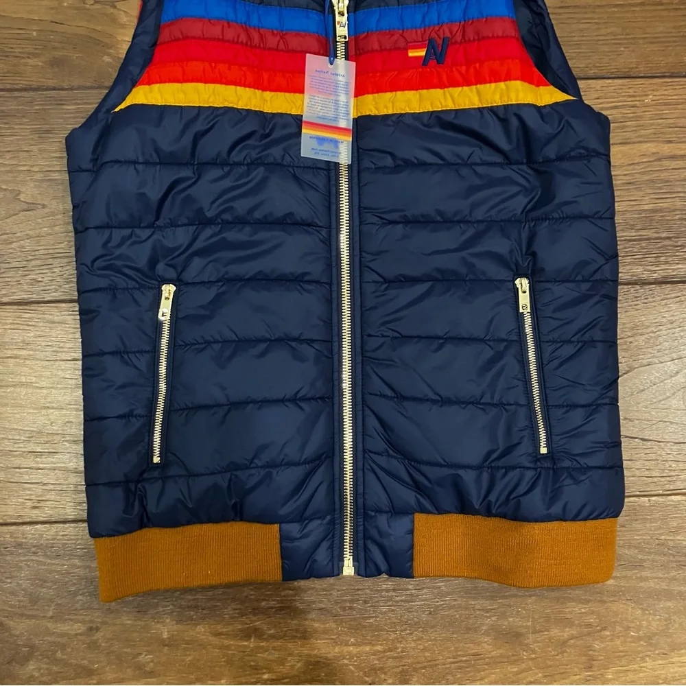 NWT Aviator Nation Women’s 5 Stripe Vest- Womens M - Picture 7 of 11
